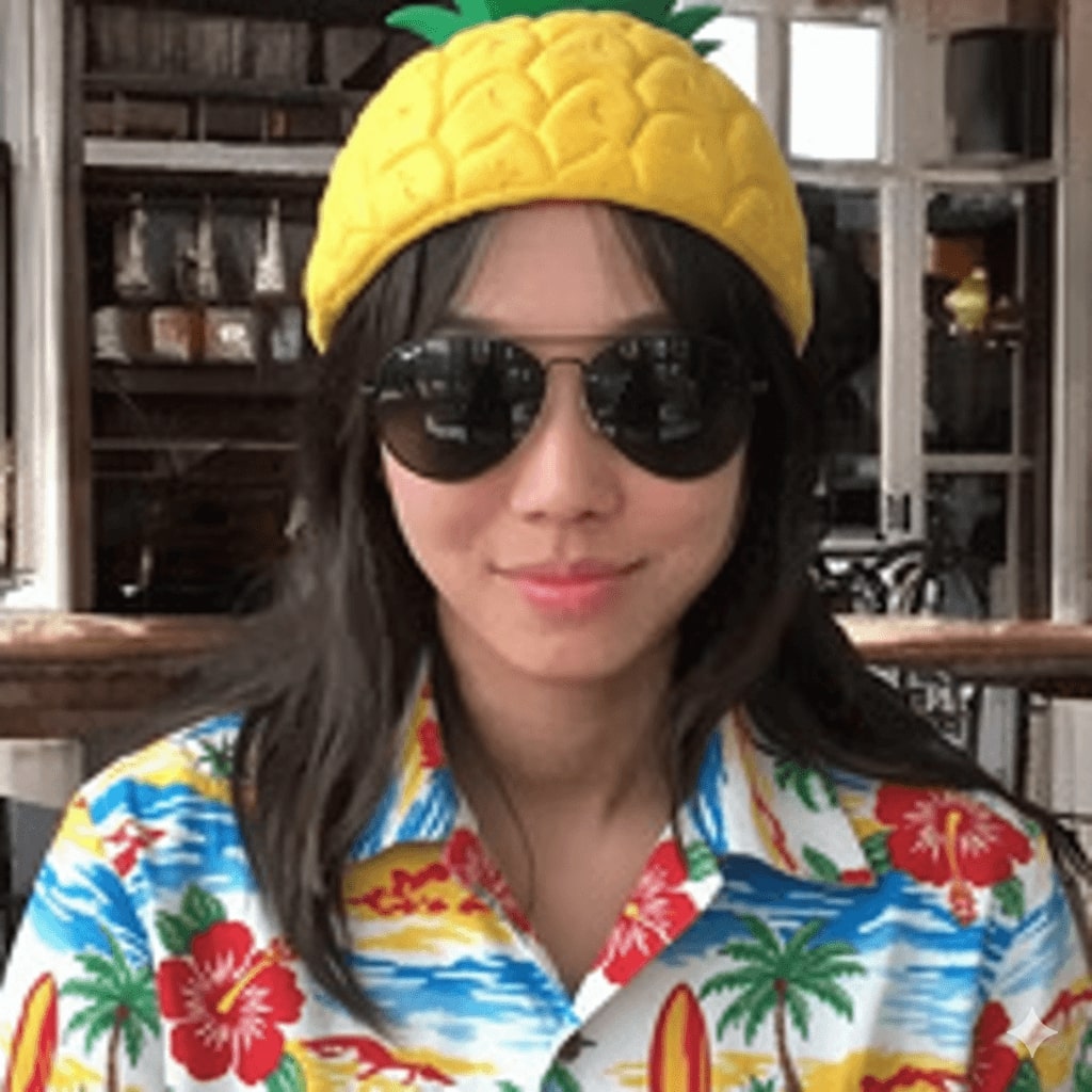 Tasha Kim wearing sunglasses